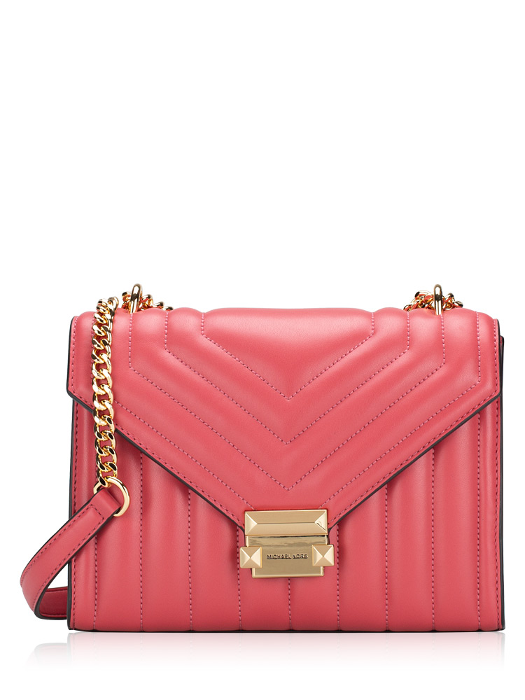 Whitney Quilted Medium Shoulder Bag Light Berry Sorbet