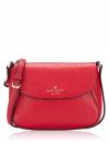 Monica Leather Mini Flap Crossbody Perfect Cherry