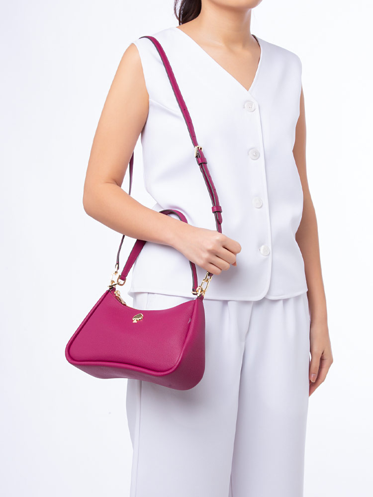 Kayla Small Convertible Shoulder Bag Dark Raspberry