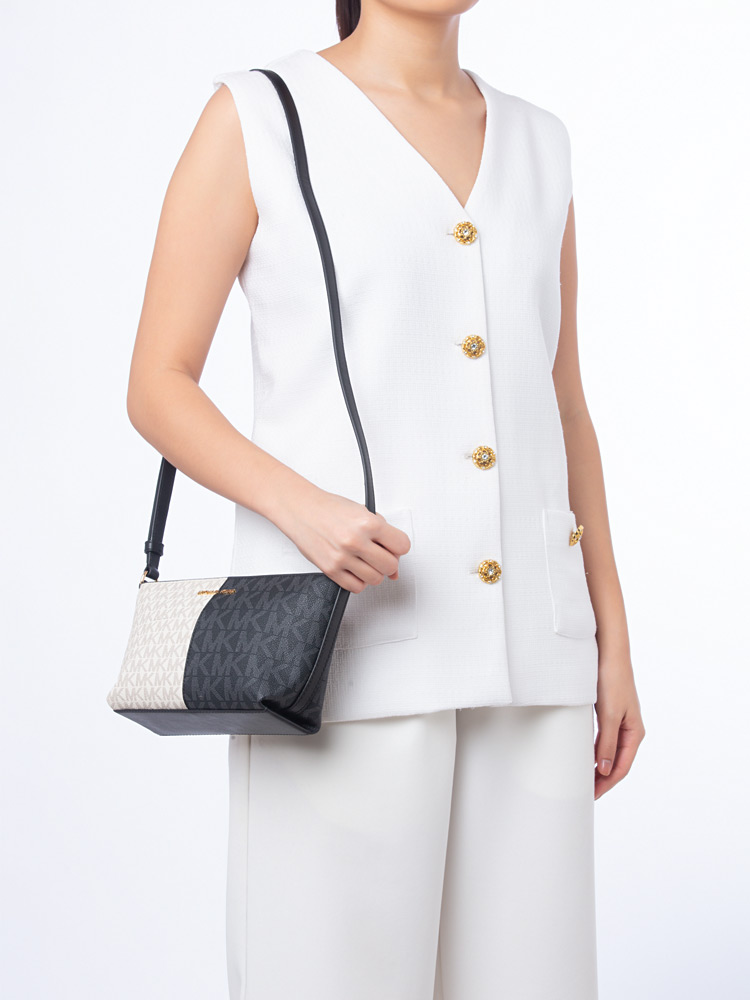 Signature Jet Set Two-Tone Crossbody Black Multi