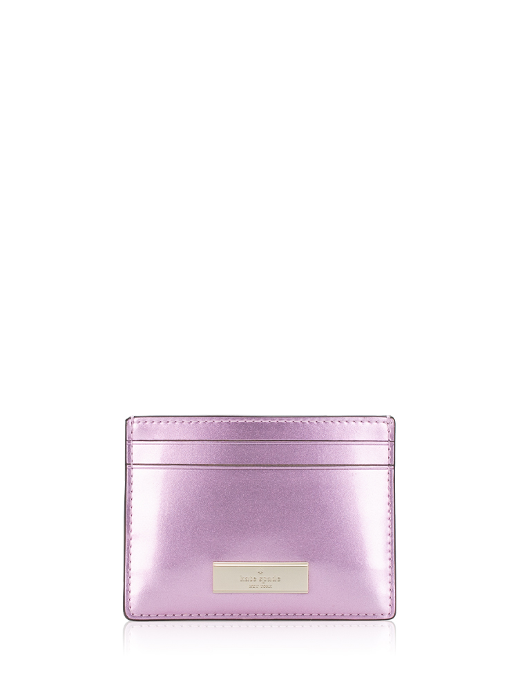 Kenzie Patent Boxed Cardholder Quartz Pink