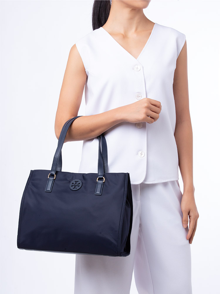 Ella Small Nylon Tote Tory Navy
