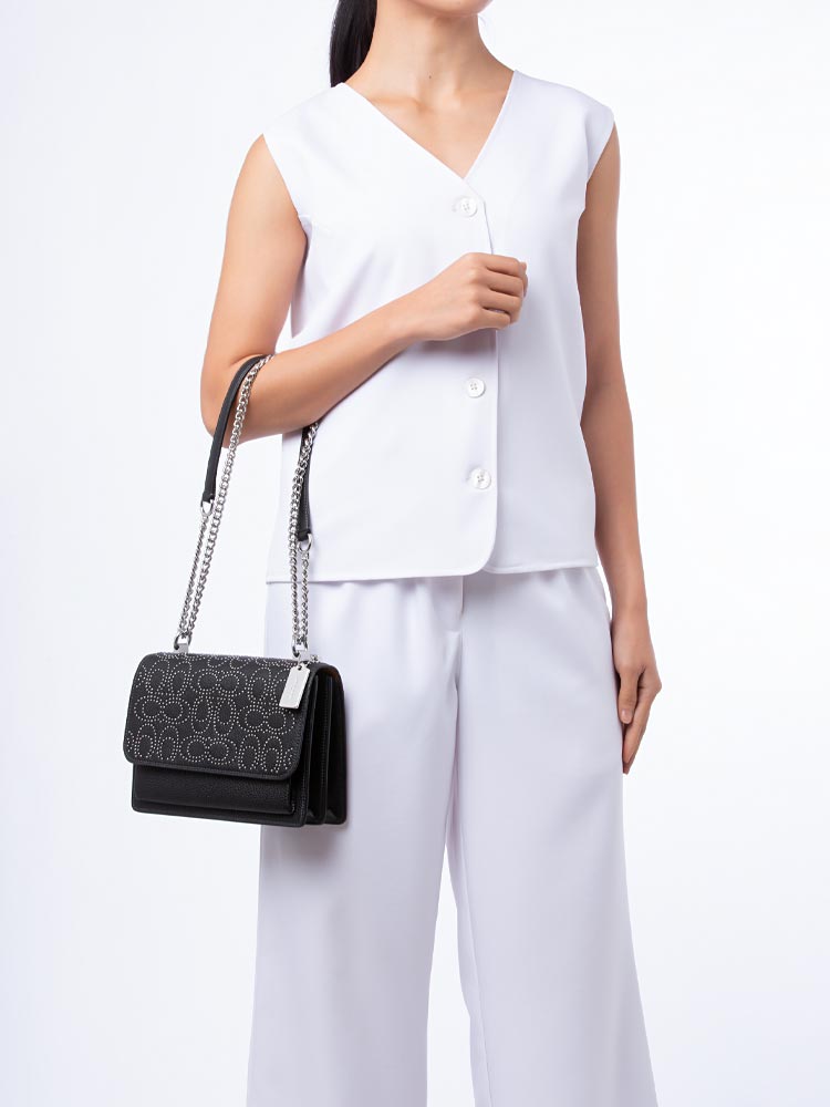 CX260 Signature Rivets Klare Crossbody Black