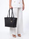 Jet Set Medium Zip Tote Black