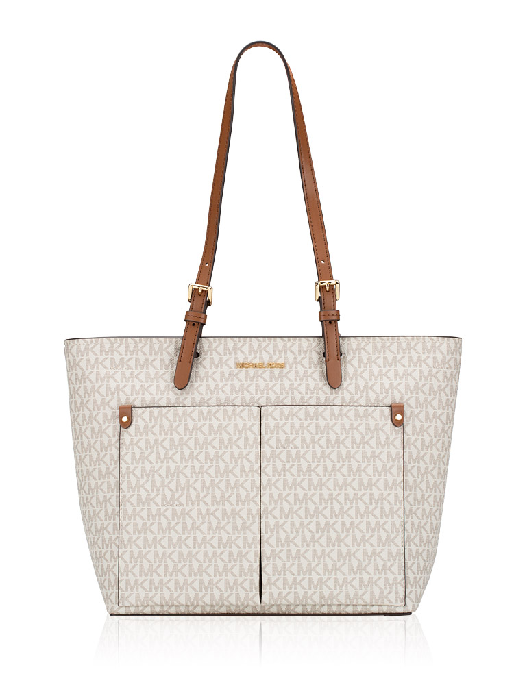 Jet Set Signature Medium Double Pocket Tote Vanilla Luggage