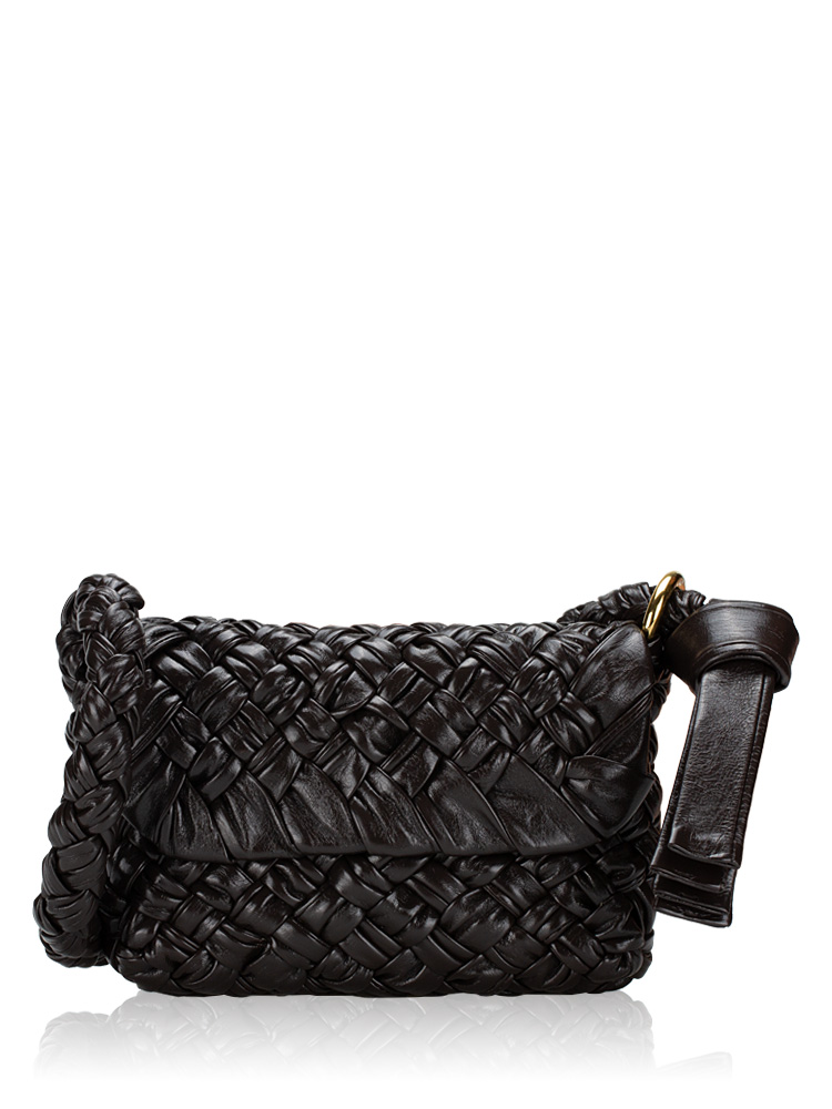Calfskin Foulard Intreccio Kalimero Città Small Shoulder Bag Fondant