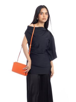 Sheila Saffiano Small Zip Crossbody Poppy