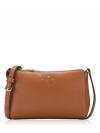 Leila Pebbled Leather Mini Zip Crossbody Warm Gingerbread