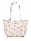 CV269 Snail Print Small City Tote Chalk Multi