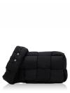 Nylon Intrecciato Padded Cassette Belt Bag Black
