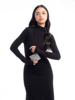 Signature Spade Flower Small Bifold Wallet Black Multi