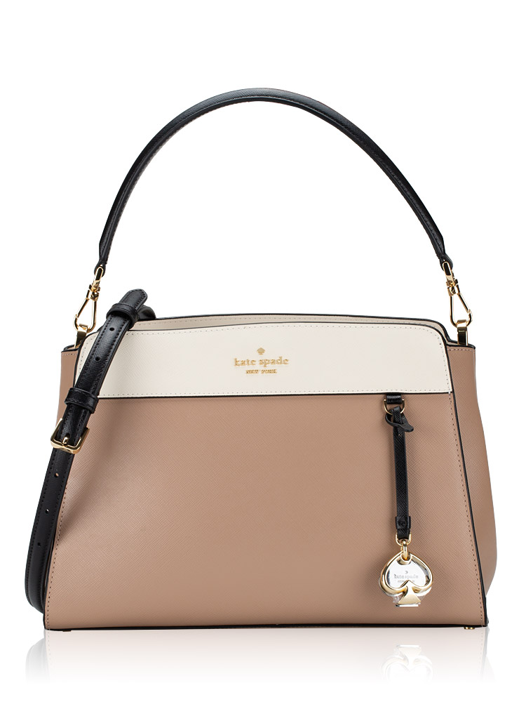 Madison Saffiano Medium Top Handle Satchel Toasted Hazelnut