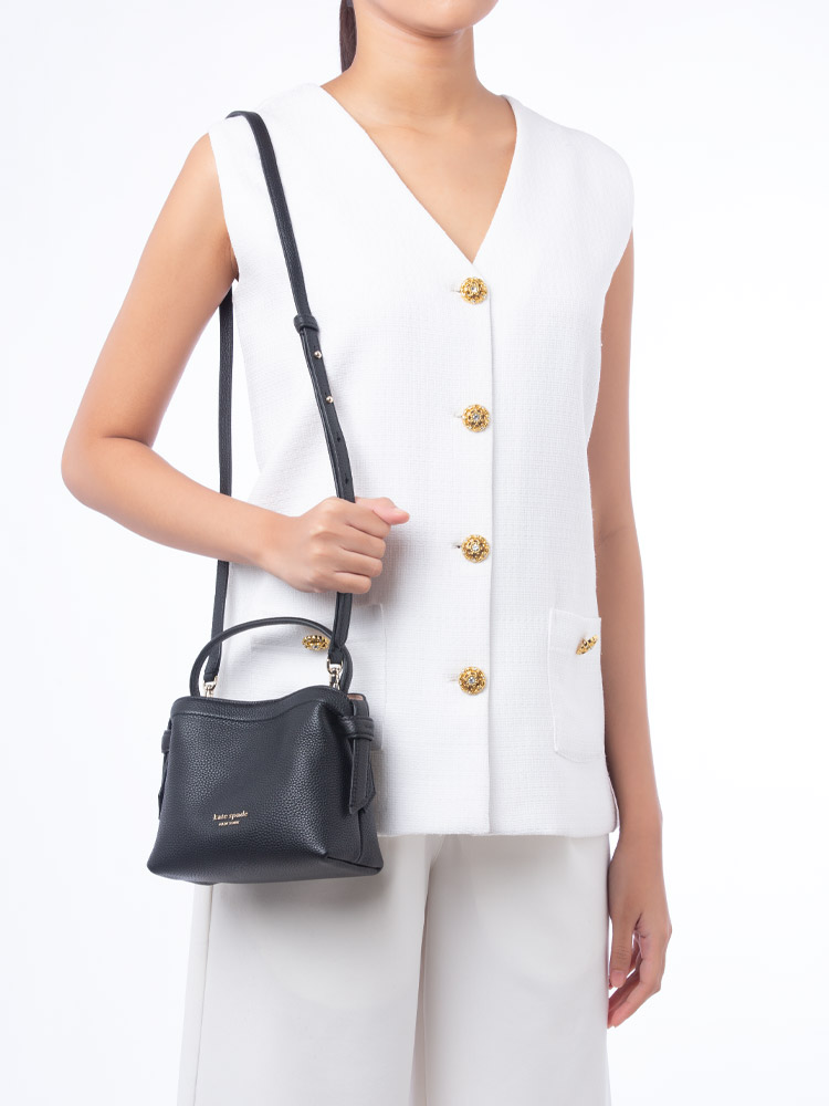 Knott Mini Crossbody Tote Black