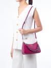 Madison Faux Pearl Medium Convertible Crossbody Dark Raspberry