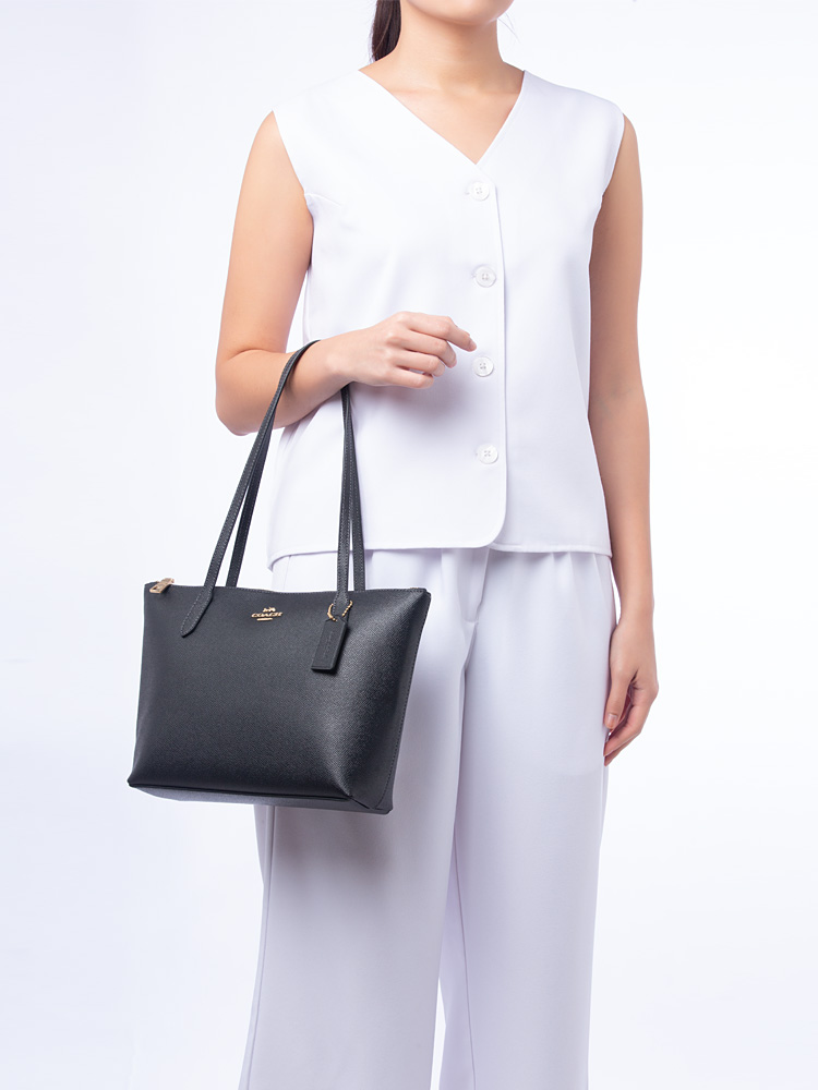 CW395 Fiona Zip Tote Black