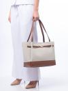 Signature Reed Large Belted Tote Vanilla Gold