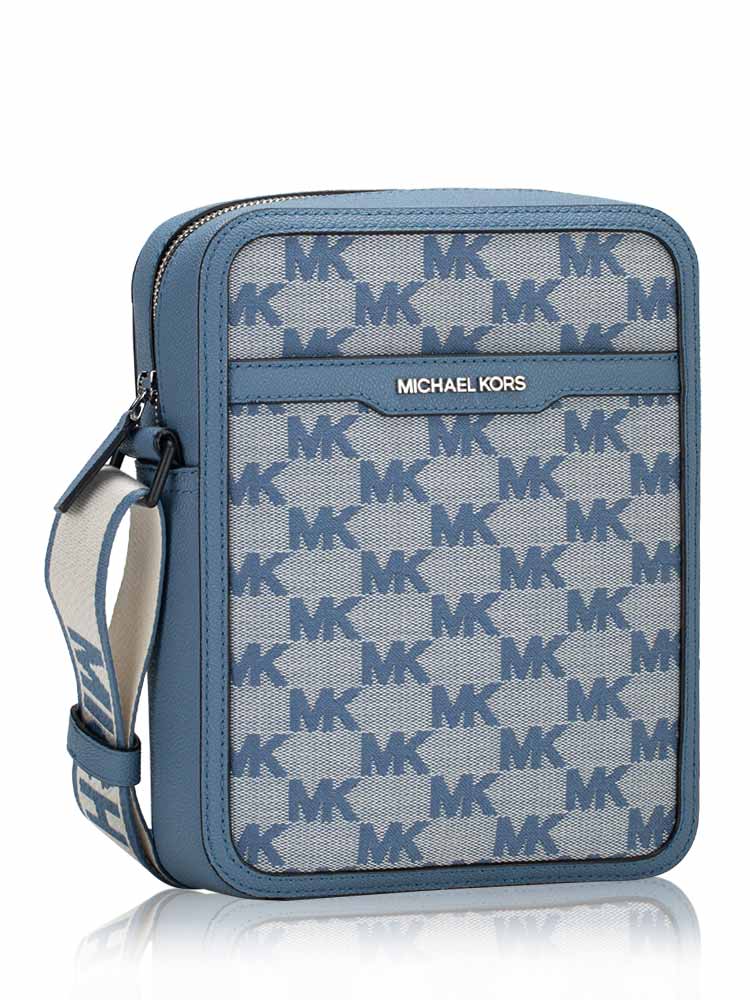 Men Signature Cooper Jacquard Flight Bag Denim