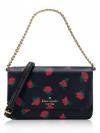 Madison Rose Toss Printed Small Flap Crossbody Black Multi