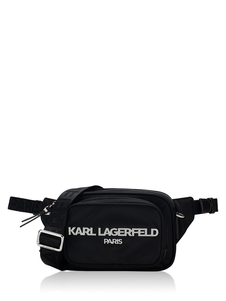 LH4EE5CL Voyage Nylon Logo Crossbody Belt Bag Black