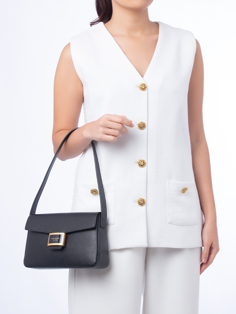 Katy Medium Shoulder Bag Black