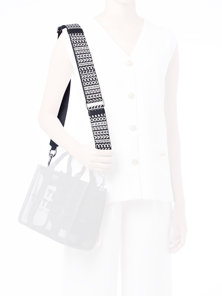 S383M12FA22 The Monogram Strap Black White