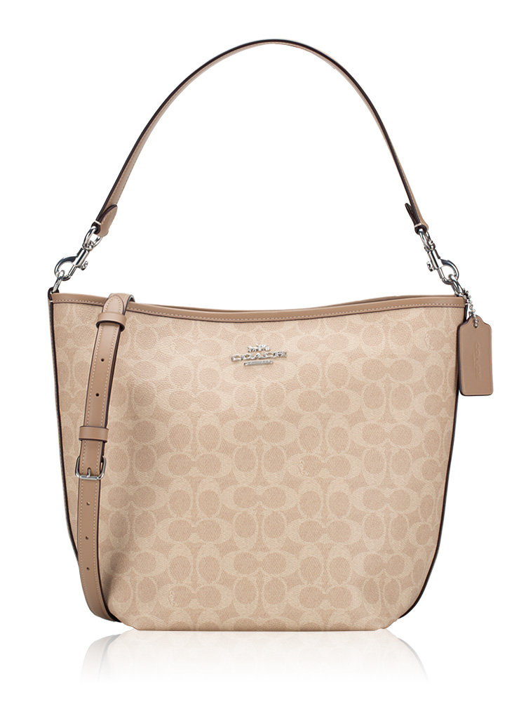 CT802 Signature City Large Bucket Bag Sand Taupe