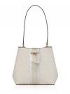 Signature Pratt Metallic Medium Bucket Bag Pale Gold