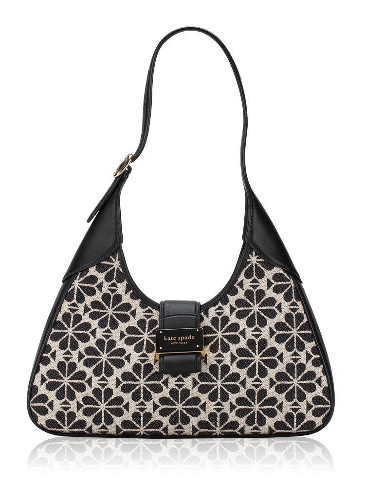 Flower Jacquard Nouveau Small Shoulder Bag Sand Multi