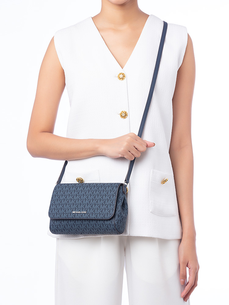 Jet Set Signature Medium Convertible Crossbody Navy