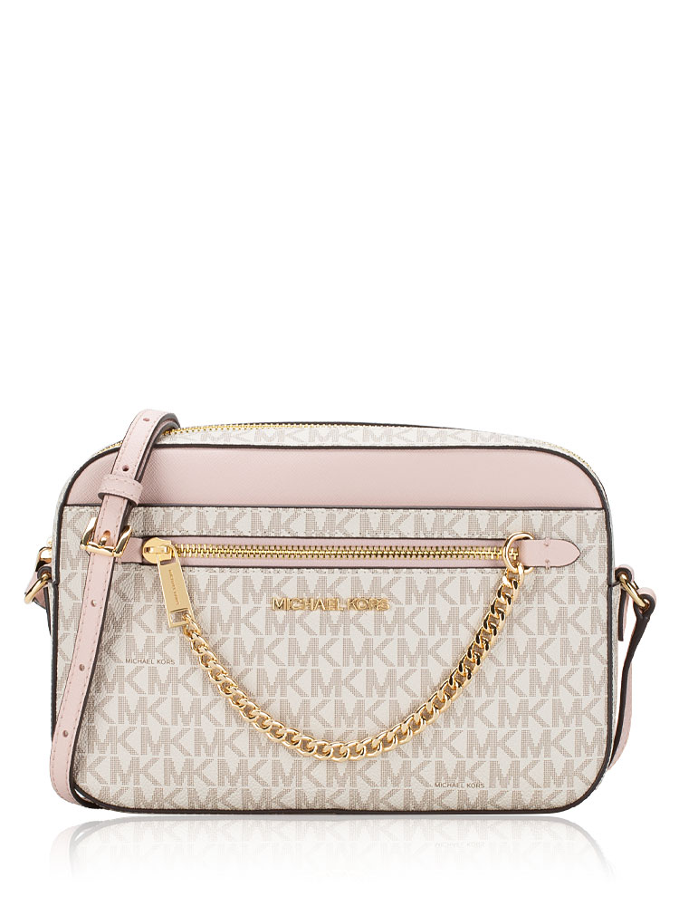 Jet Set Signature Large Chain Crossbody Powder Blush Multi