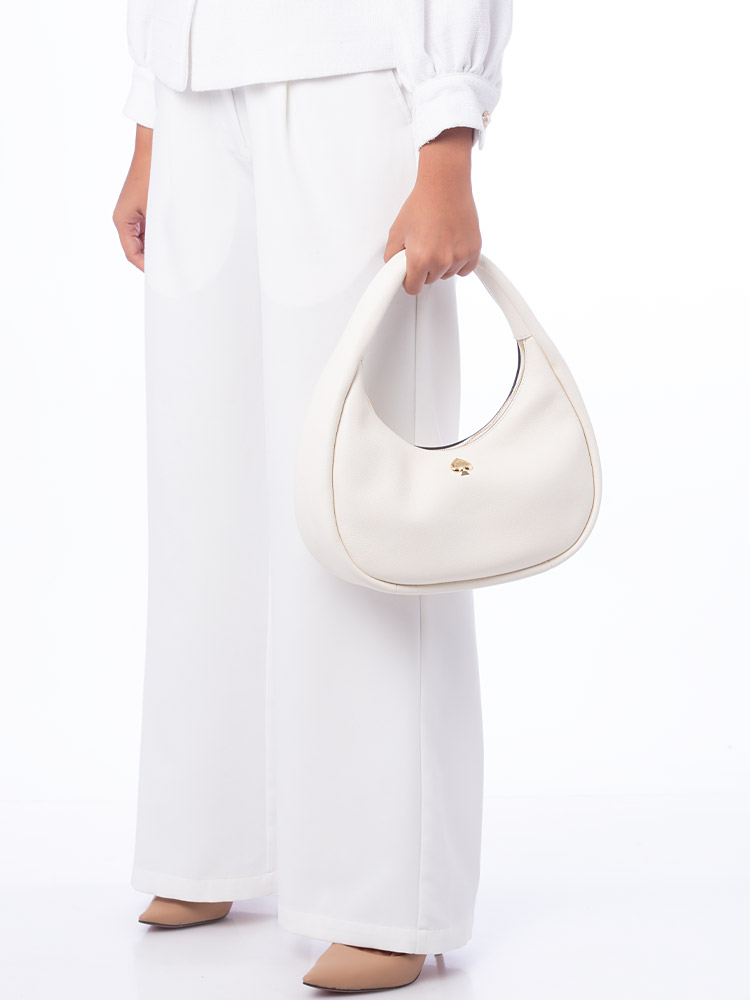 Kayla Crescent Shoulder Bag Meringue