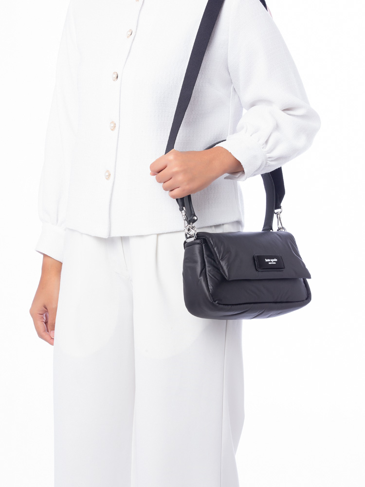 Puffed Lola Convertible Crossbody Black