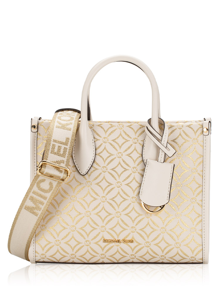 Signature Mirella Metallic Small Crossbody Light Cream Multi