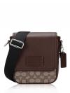 CO915 Signature Lucas Jacquard Crossbody Bag Oak Maple