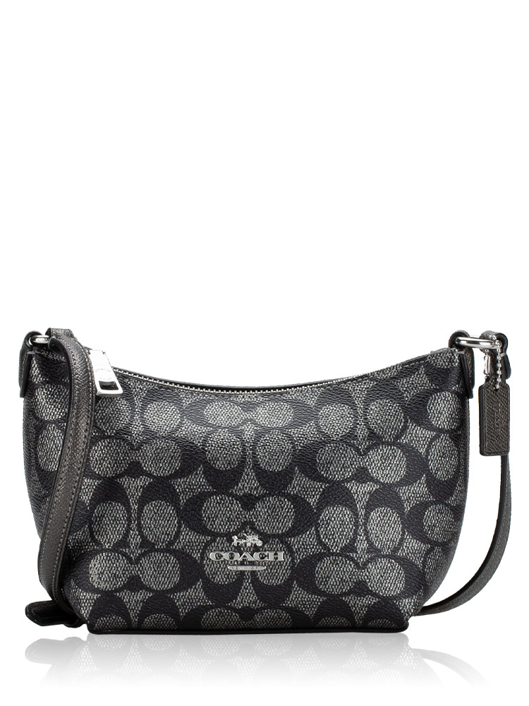 CW338 Signature Zip Crossbody Gunmetal Multi