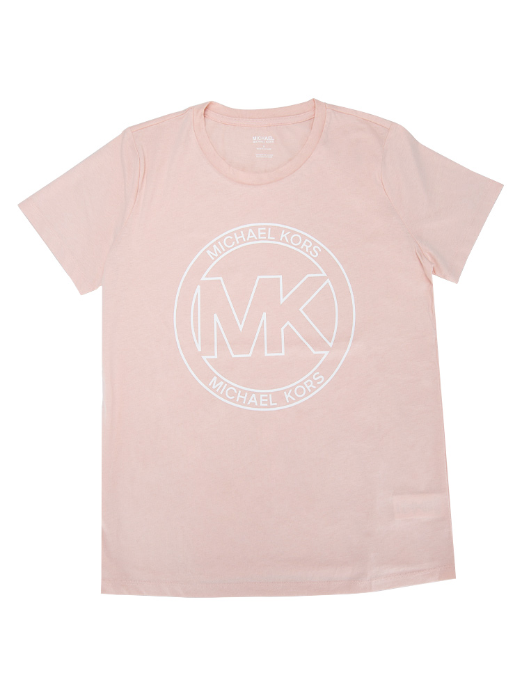 Logo Cotton T-Shirt Powder Blush Sz M