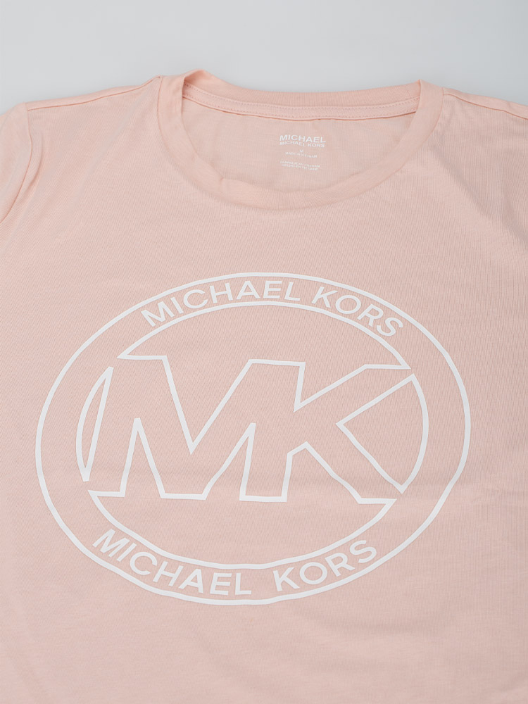 Logo Cotton T-Shirt Powder Blush Sz M