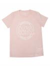 Logo Cotton T-Shirt Powder Blush Sz M