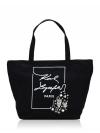 LH3BG7CU Canvas Tote Black White