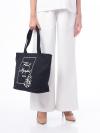 LH3BG7CU Canvas Tote Black White