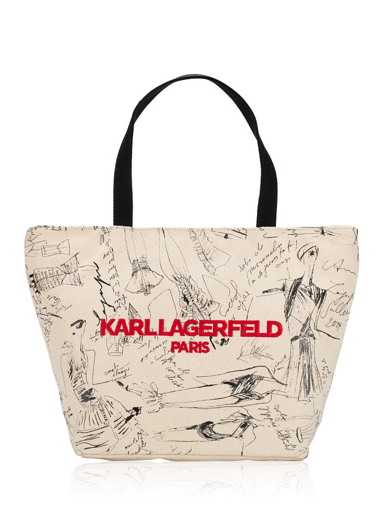 LH3BG7CU Cannes Canvas Tote Streak Print Beige