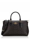 CW422 Signature Georgia Satchel Walnut Black