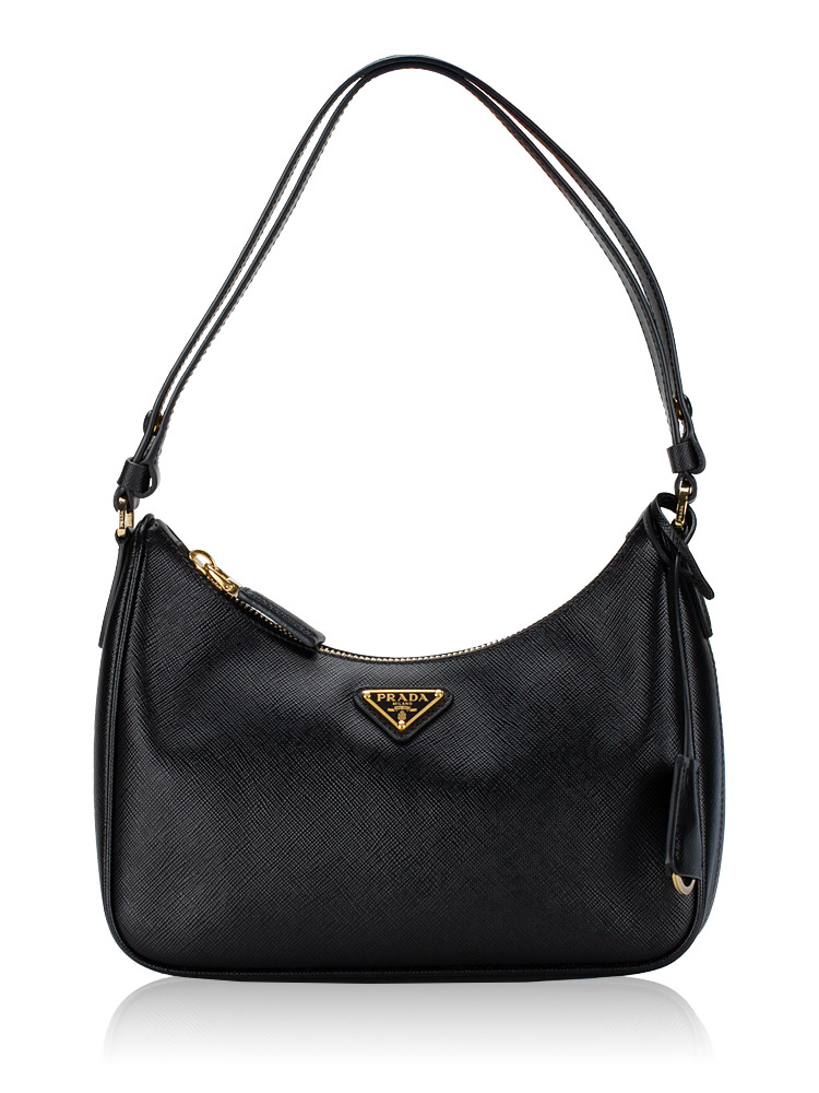 1BC204 Saffiano Lux Mini Re-Edition Shoulder Bag Nero