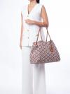 Spade Flower Jacquard Everything Large Tote Burgundy Multi