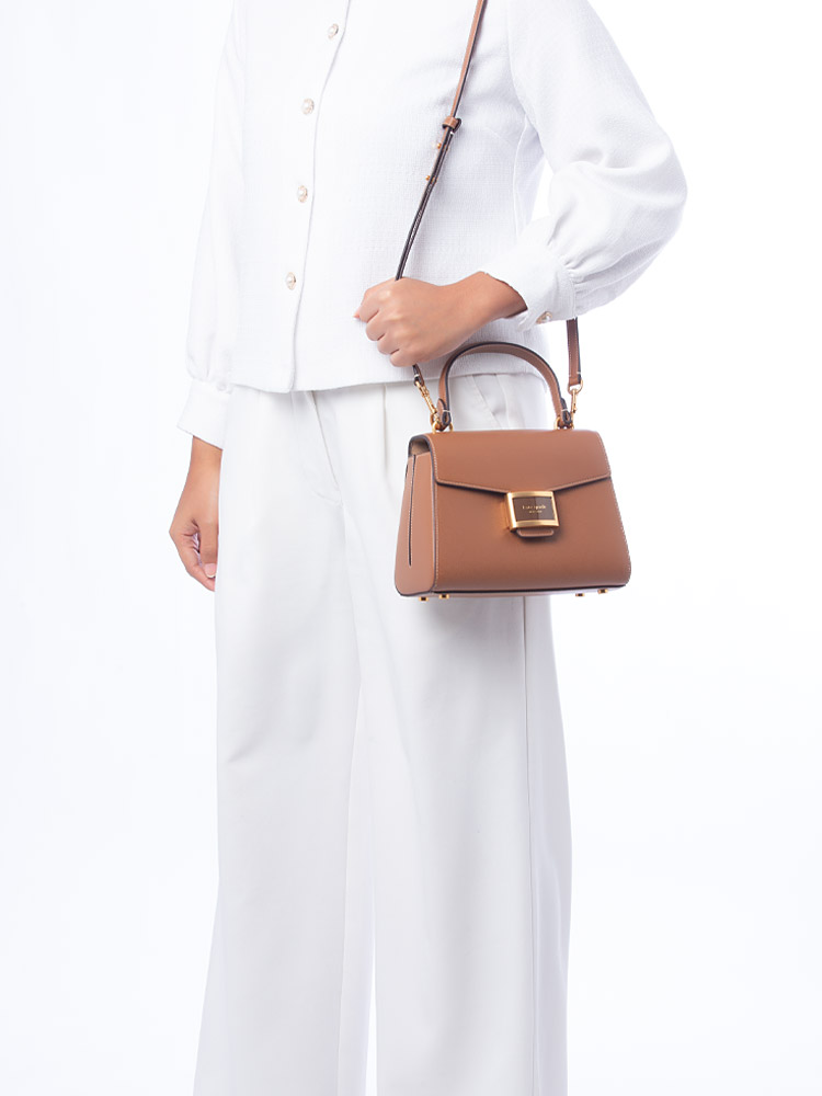 Katy Small Top Handle Bag Warm Ginger