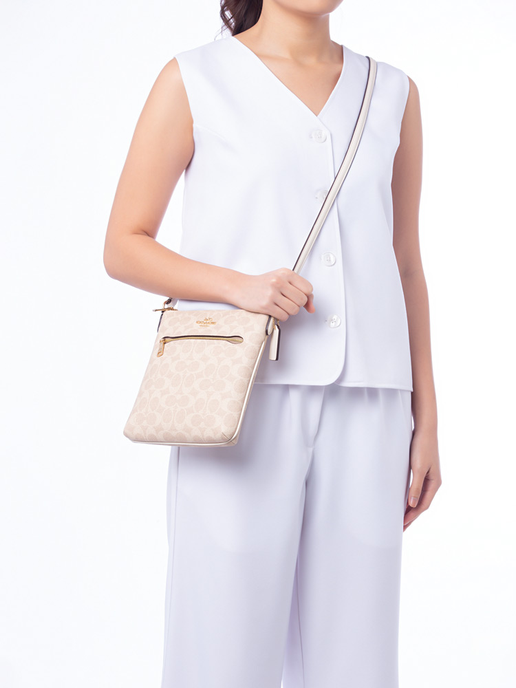 CW325 Signature Rowan Mini File Bag Sand Chalk