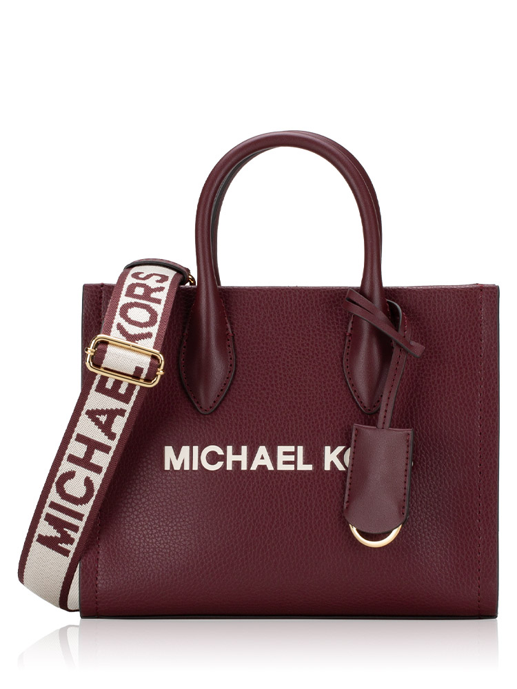 Mirella Pebbled Leather Small Crossbody Oxblood