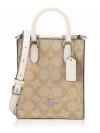 CJ494 Signature North South Mini Tote Light Khaki Chalk