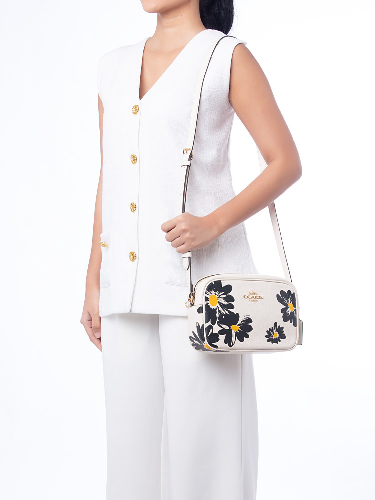 CZ598 Jamie Floral Print Camera Bag Chalk Multi