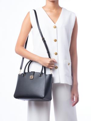 Phoebe Medium Satchel Black
